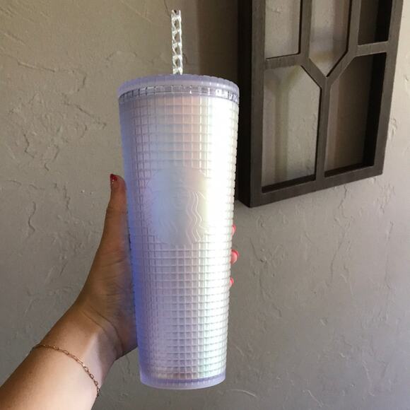 NWT Starbucks Iridescent Grid Tumbler - Picture 1 of 4